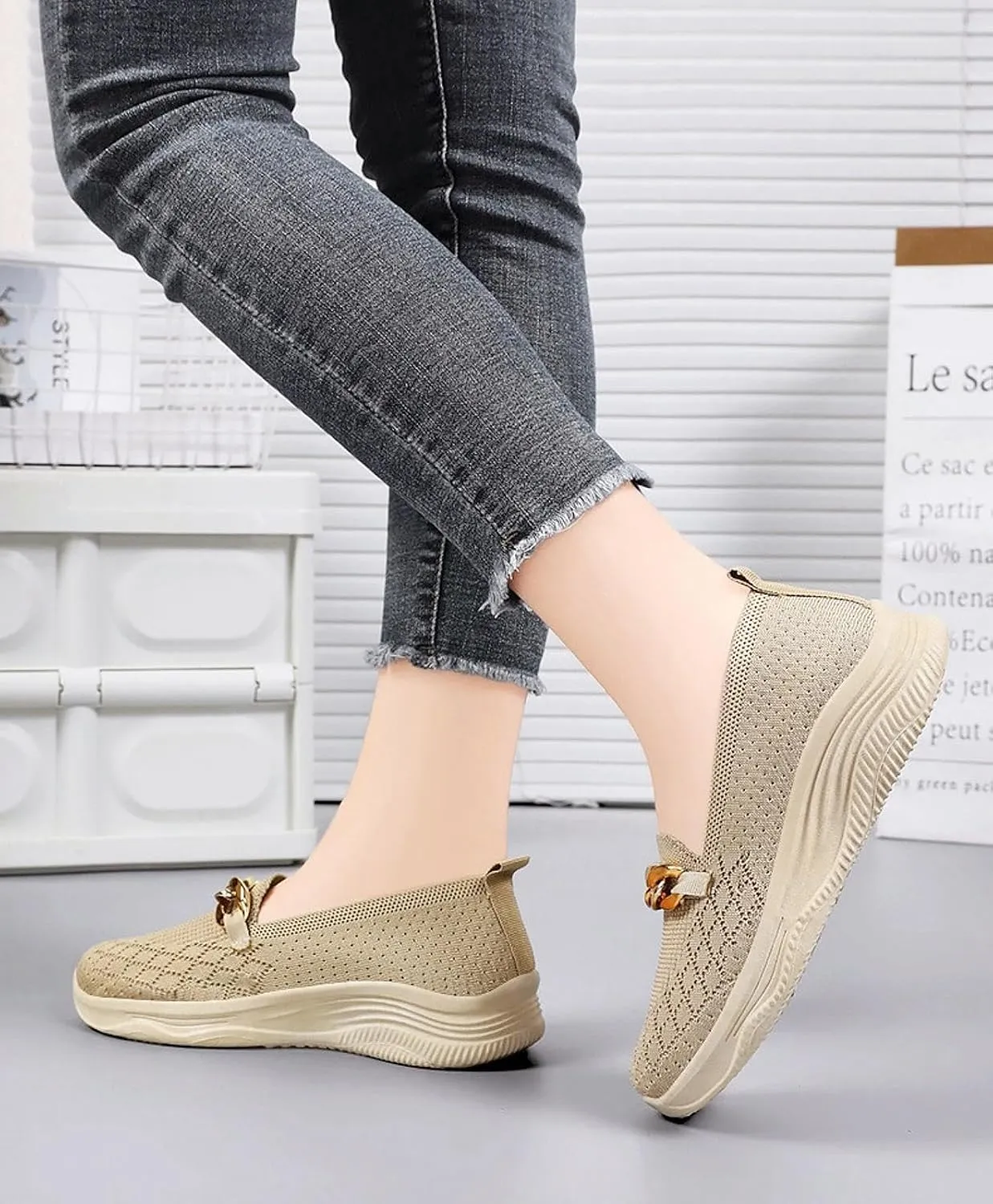 2024 New Orthopedic Women’s Breathable Slip on Arch Support Non-Slip Shoes, Orthopedic Shoes for Women