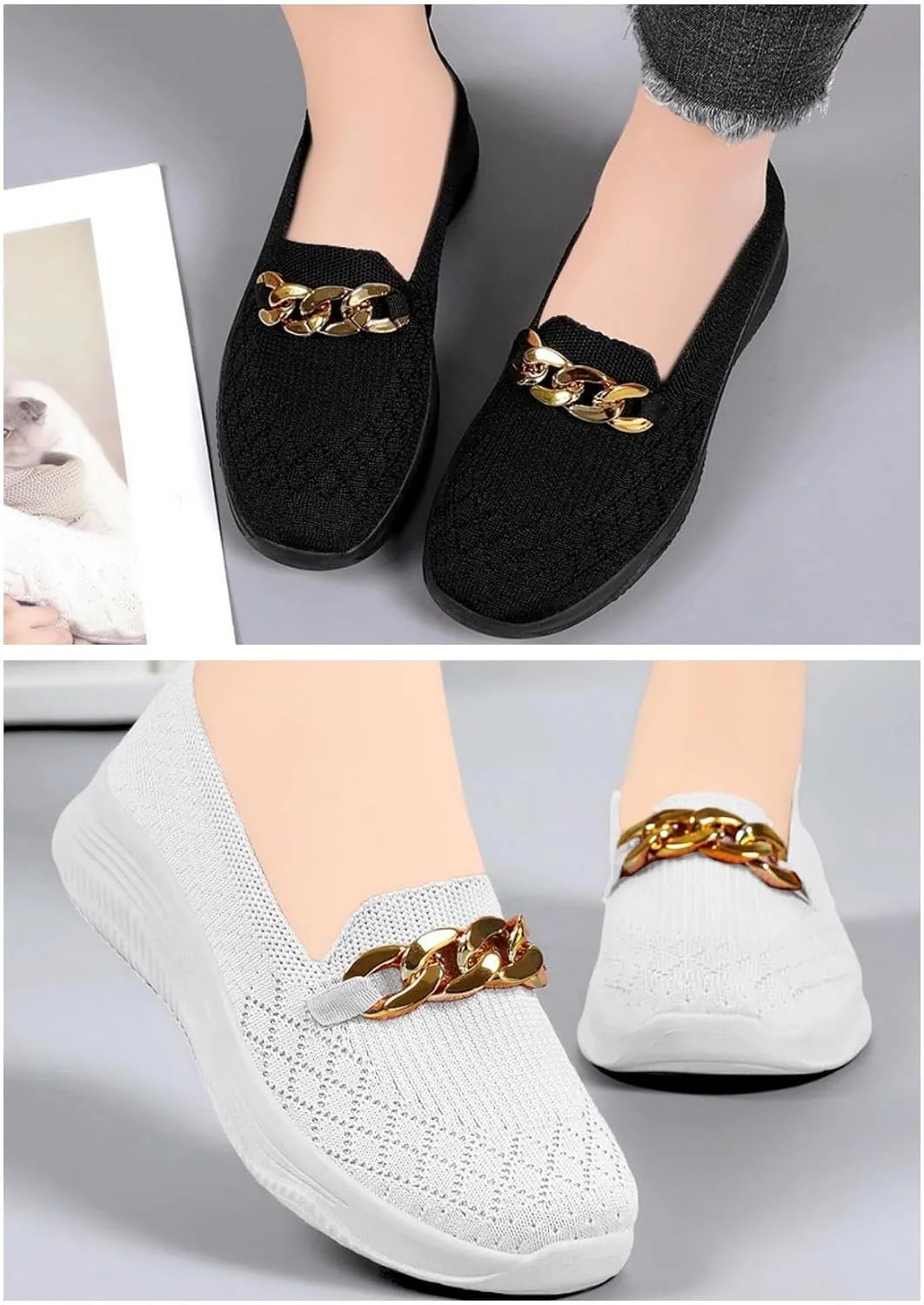 2024 New Orthopedic Women’s Breathable Slip on Arch Support Non-Slip Shoes, Orthopedic Shoes for Women
