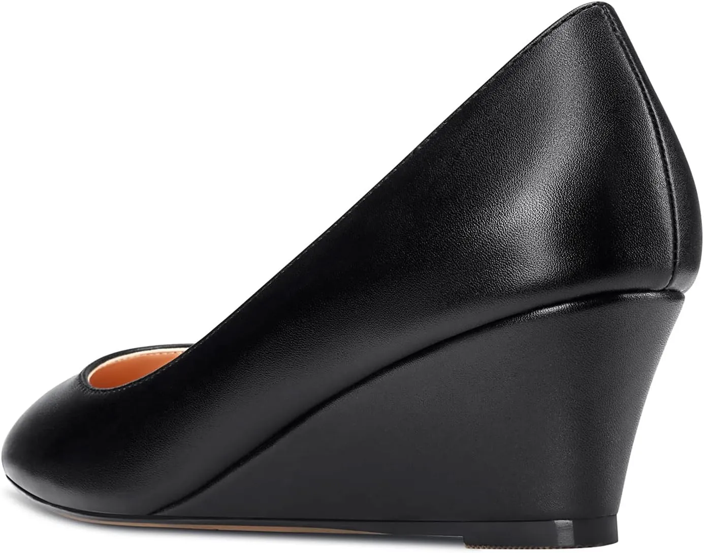Aachcol Women Wedge Pumps Mid Heels Pointed Toe Slip-on Wedding Party 2 Inches