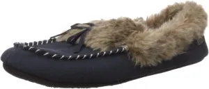 Acorn Women's Cozy Faux Fur Moc Slipper with memory foam and plush suede upper