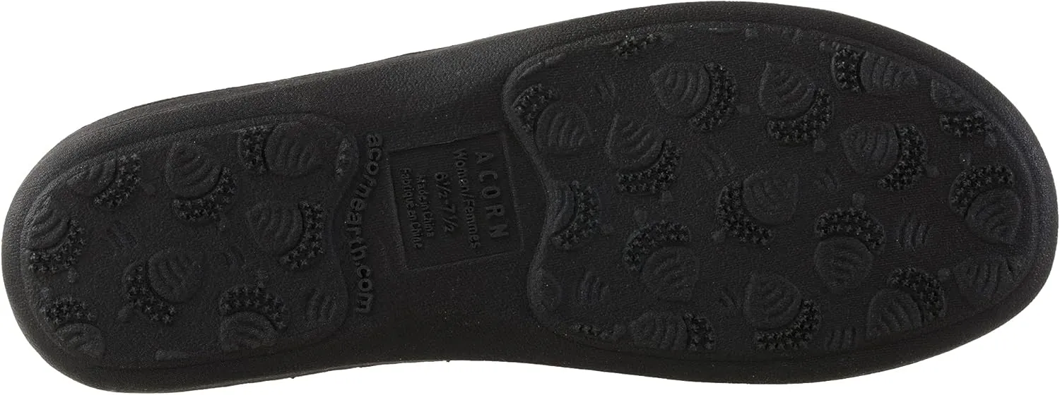 Acorn women's Flora Hoodback Slippers with Soft Cozy Berber Lining and Indoor/Outdoor Rubber Sole
