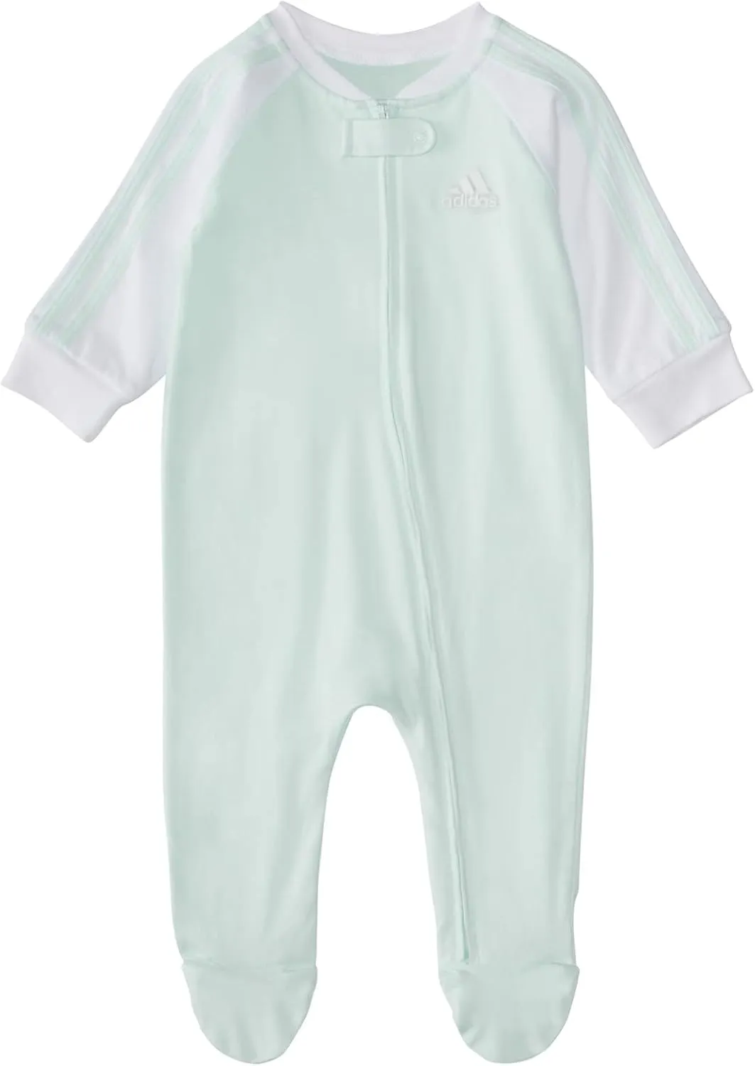 adidas Baby Girls and Baby Boys Coverall (9 Months, Ice Mint Raglan)