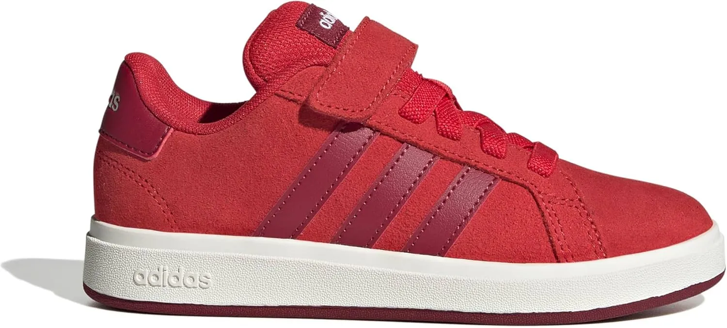 adidas Unisex-Child Grand Court 00s Elastic Lace & Strap Sneaker