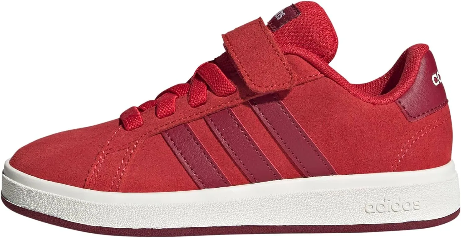 adidas Unisex-Child Grand Court 00s Elastic Lace & Strap Sneaker