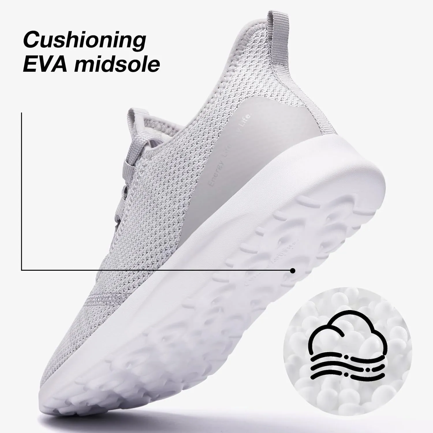 ALEADER Womens Slip On Tennis Shoes, Energycloud Comfort Walking Sneakers