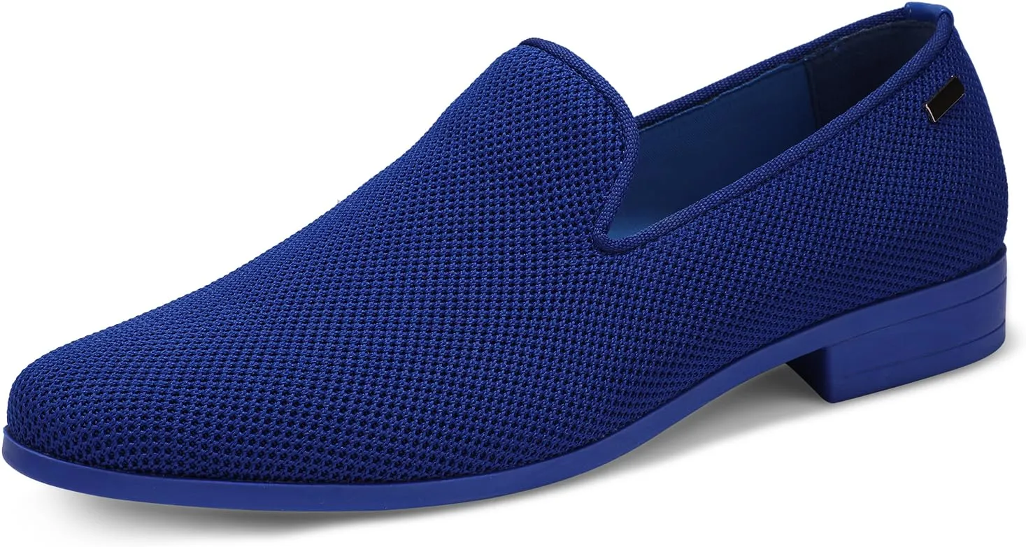 ALLY UNION MAKE FORCE Mens Loafers Dress Slip on Party Wedding Penny Smoking Shoes
