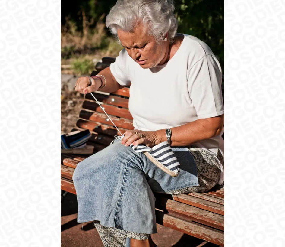 Alpargata lona rayas marinera