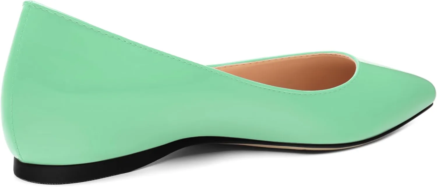 AMBELIGHT Comfy Flats for Women Pointed Toe Slip On Pumps Business Dress Shoe