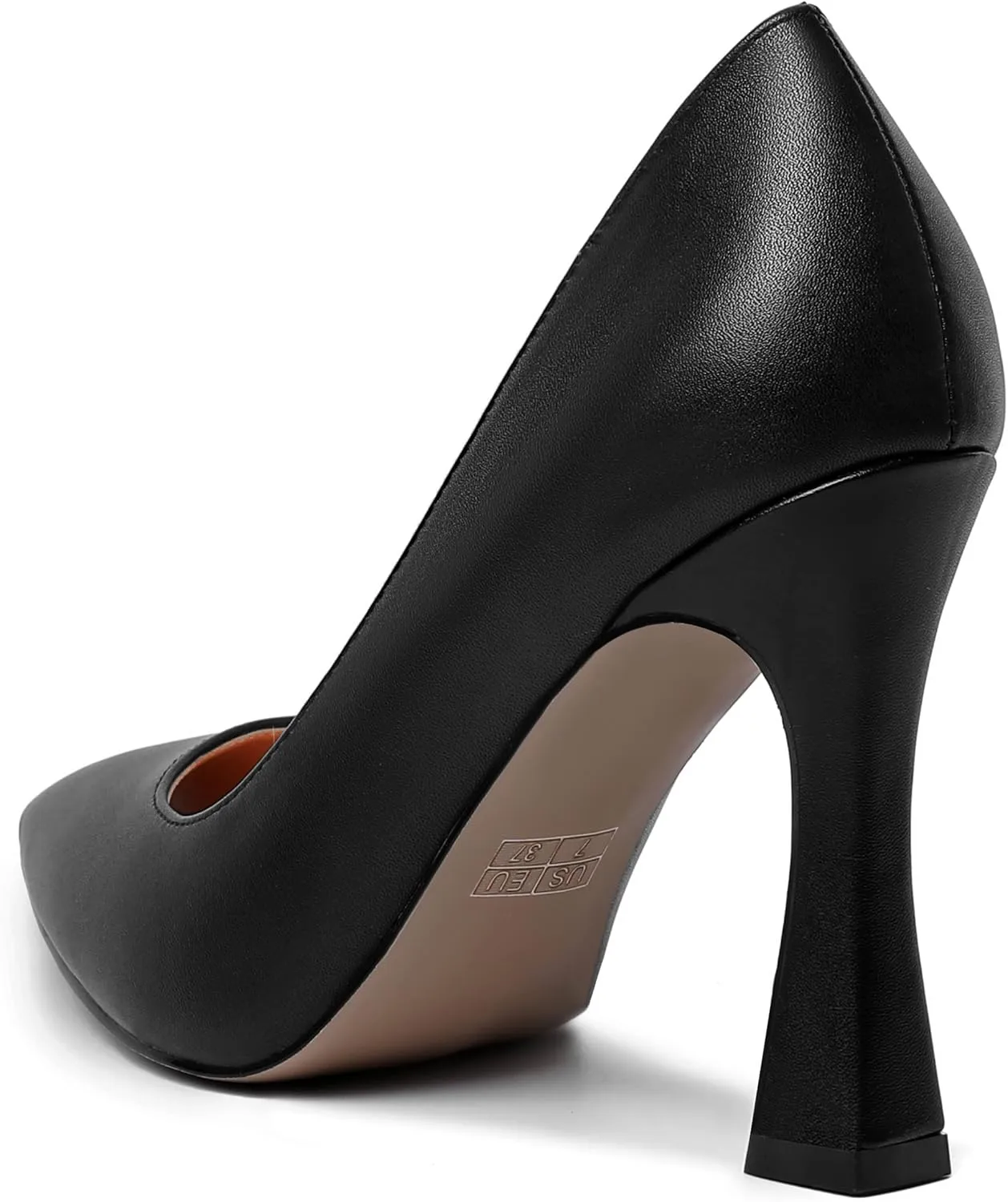 AMBELIGHT Womens Pointed Toe Evening Matte Dress Slip On Solid Stiletto High Heel Pumps Shoes 4 Inch