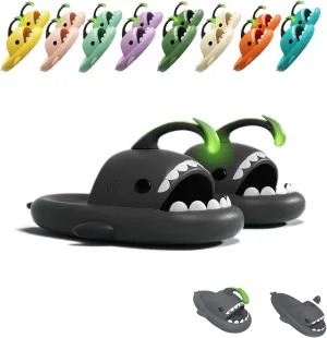 Angler Fish Slides - Shark Slippers,Glow in the Dark,Silent and Anti-slippery,Soft,Comfy