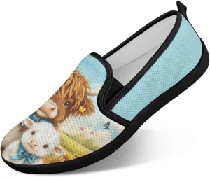 Animal Painted Women's Walking Shoes Fashion Casual Hand Free Slip On Sneakers Soft Breathable Gym Fitness Minimalist Comfy Traveling