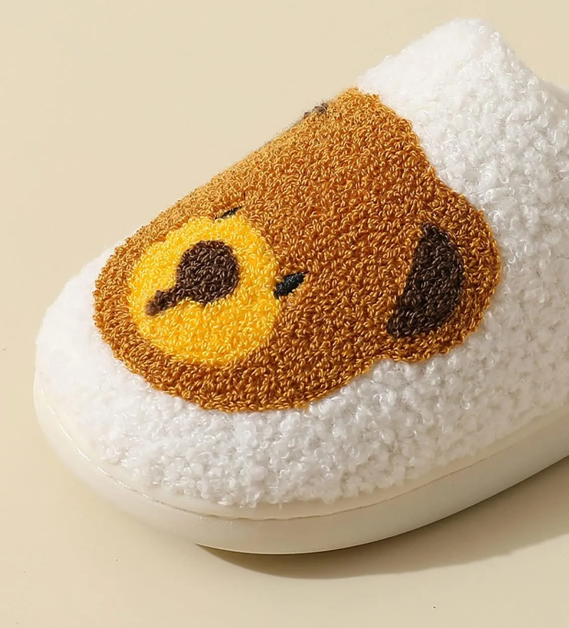 Animal Pattern Slippers - Hello Cat, Bear, Moose & Love Designs - Comfy Memory Foam Plush Cloud Slippers for Couples & Indoor Home