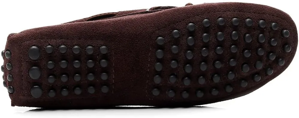 ANUFER Women's Classic Suede Penny Loafers Comfort Handmade Slipper Moccasins