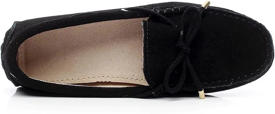 ANUFER Women's Classic Suede Penny Loafers Comfort Handmade Slipper Moccasins