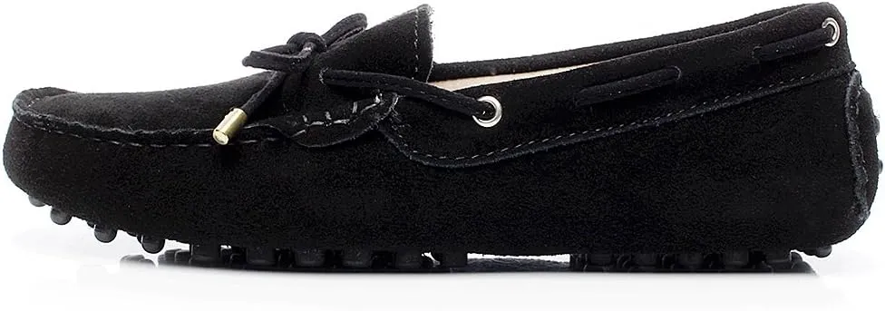 ANUFER Women's Classic Suede Penny Loafers Comfort Handmade Slipper Moccasins