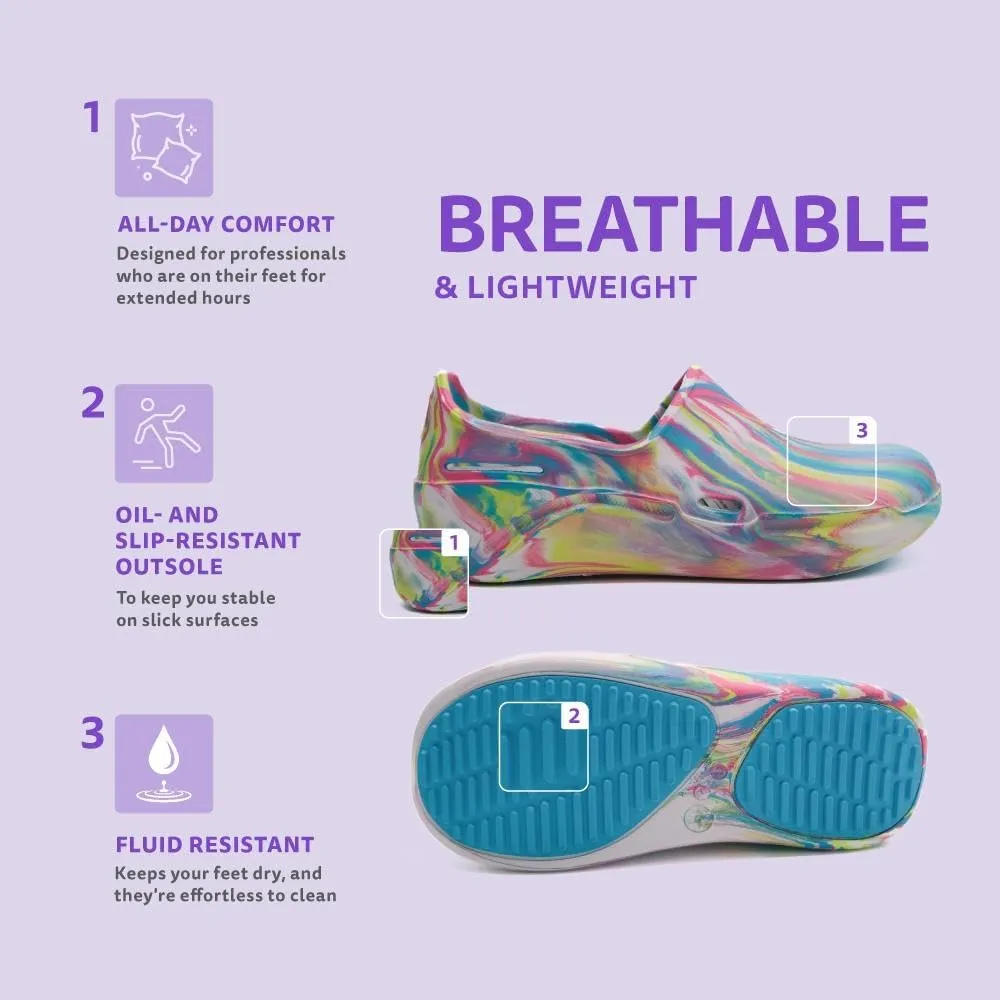 Anywear Streak Non-Slip Work Shoes for Men and Women - Lightweight Oil- and Water-Resistant Work and Nursing Shoes with Exceptional EVA Cushioning