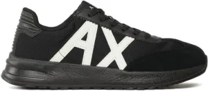 Armani Exchange Men's Dusseldorf Contrast Logo, Sneaker, Black