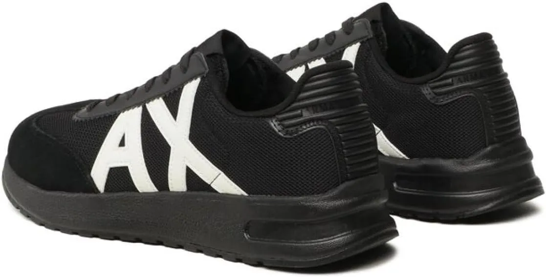 Armani Exchange Men's Dusseldorf Contrast Logo, Sneaker, Black