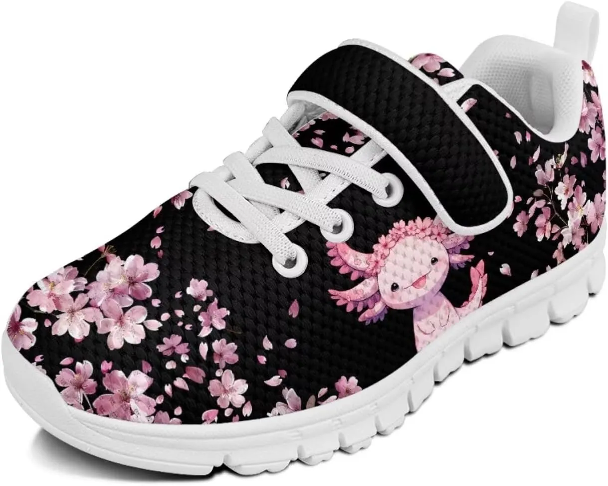 Axolotl Shoes Girls Tennis Shoes Cute Slip On Sneakers for Kids Gym Shoes