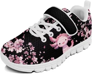 Axolotl Shoes Girls Tennis Shoes Cute Slip On Sneakers for Kids Gym Shoes