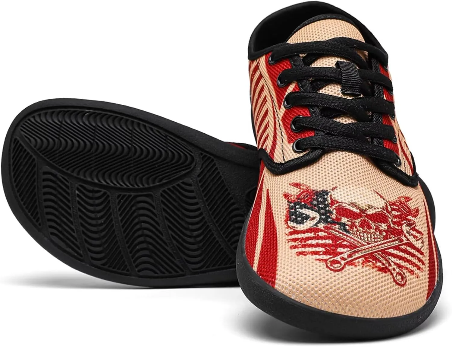 Barefoot Shoes Men Breathable Wide Toe Box Casual Shoes Lace Up Zero Drop Sole Walking, Daily Wear