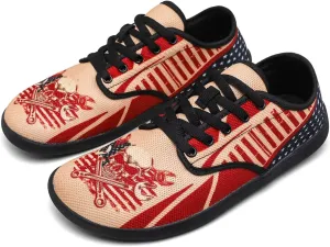 Barefoot Shoes Men Breathable Wide Toe Box Casual Shoes Lace Up Zero Drop Sole Walking, Daily Wear