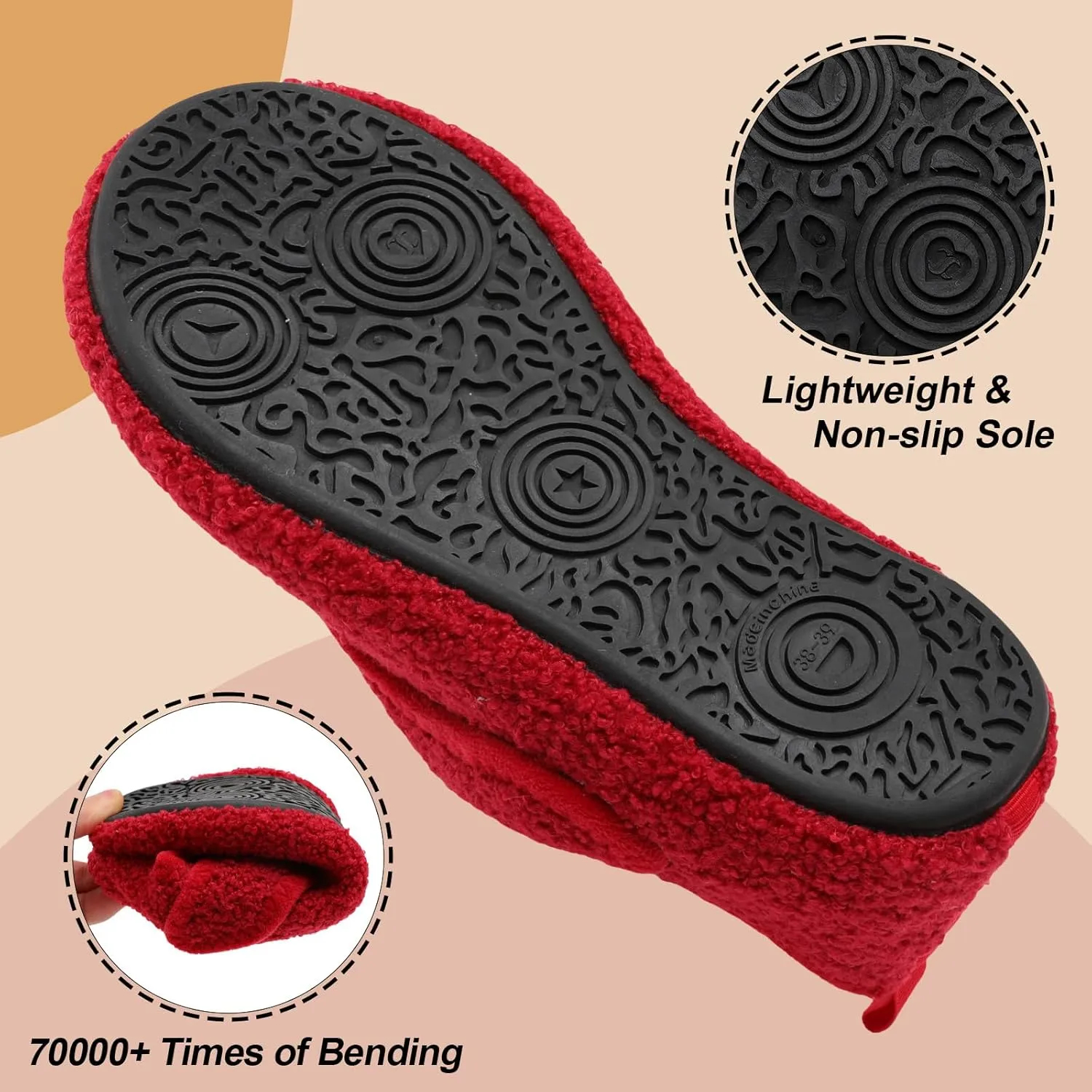 BARERUN Slippers for Women Men Wide House Diabetic Shoes for Women Men Warm Arthritis Edema Swollen Neuropathy Socks Slip on Adjustable Fuzzy Comfy Soft Womens Mens Bedroom Sliipers
