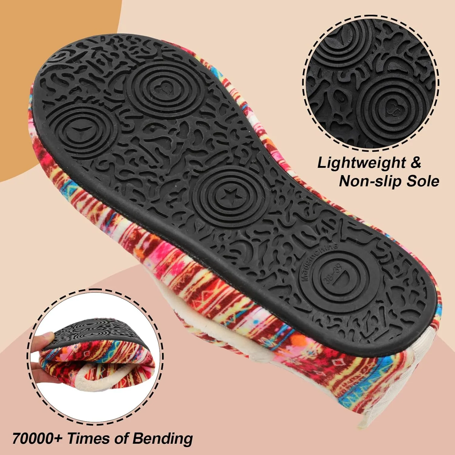 BARERUN Slippers for Women Men Wide House Diabetic Shoes for Women Men Warm Arthritis Edema Swollen Neuropathy Socks Slip on Adjustable Fuzzy Comfy Soft Womens Mens Bedroom Sliipers