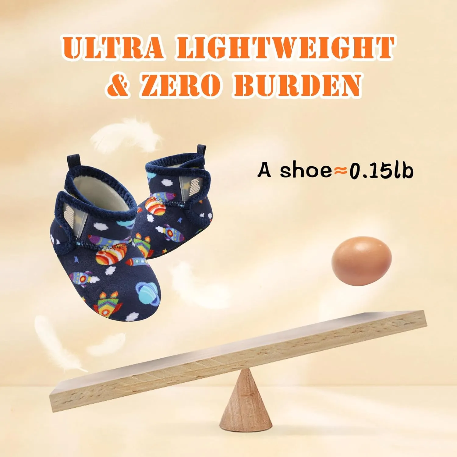 BARERUN Toddler Slippers Girls Boys House Shoes Baby Winter Booties Plush Cozy Kids House Slipper Warm Lightweight Infant Walking Shoes Socks
