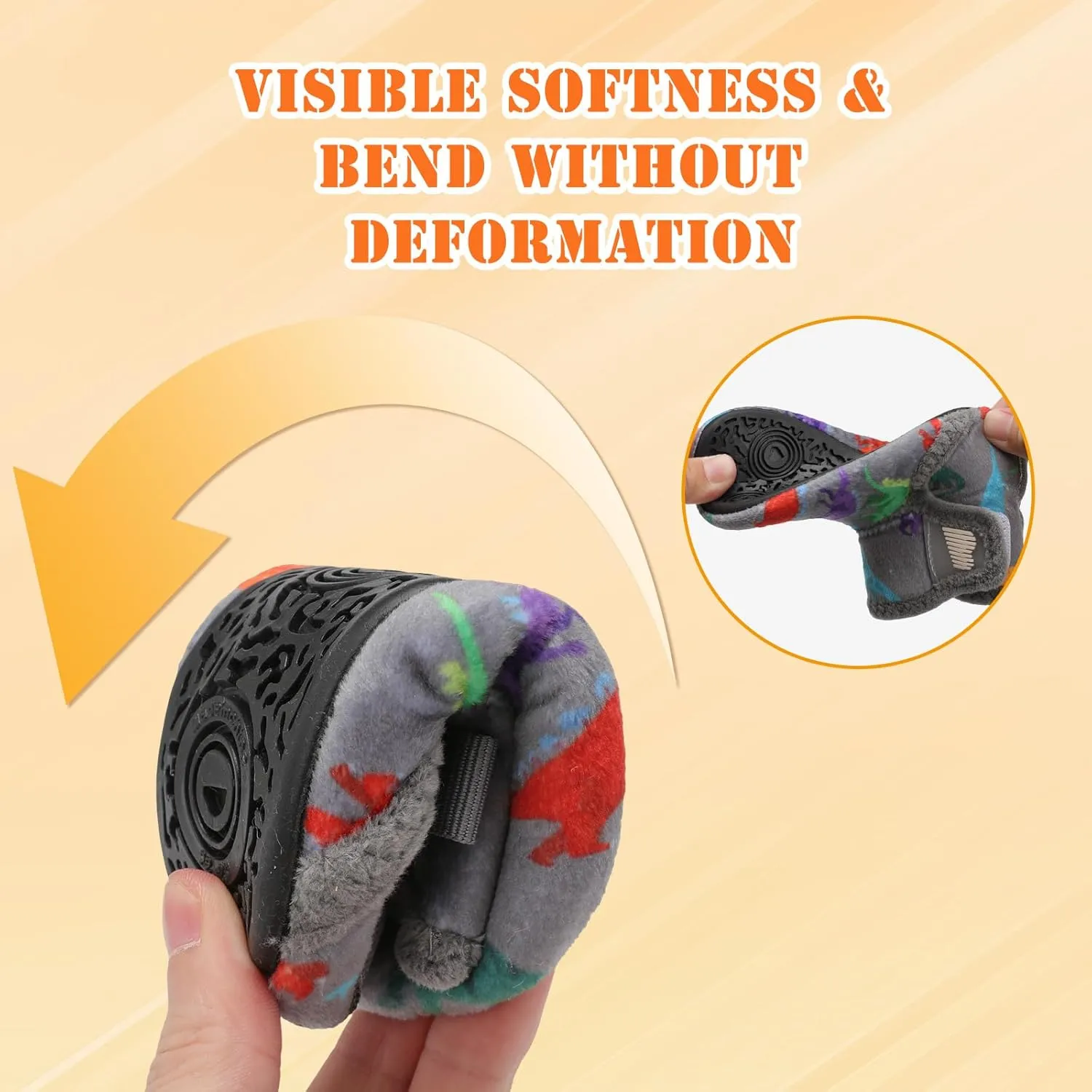 BARERUN Toddler Slippers Girls Boys House Shoes Baby Winter Booties Plush Cozy Kids House Slipper Warm Lightweight Infant Walking Shoes Socks