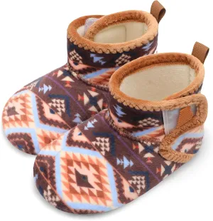 BARERUN Toddler Slippers Girls Boys House Shoes Baby Winter Booties Plush Cozy Kids House Slipper Warm Lightweight Infant Walking Shoes Socks