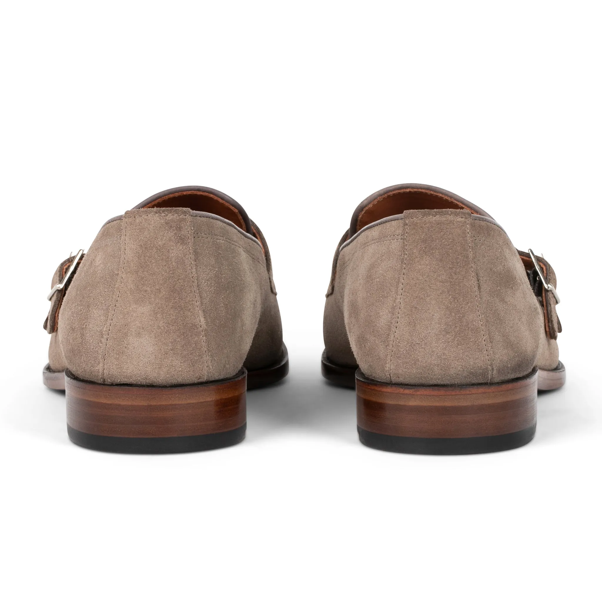 Beaumont Double Monk Loafer // Terra Dusk Brown Suede