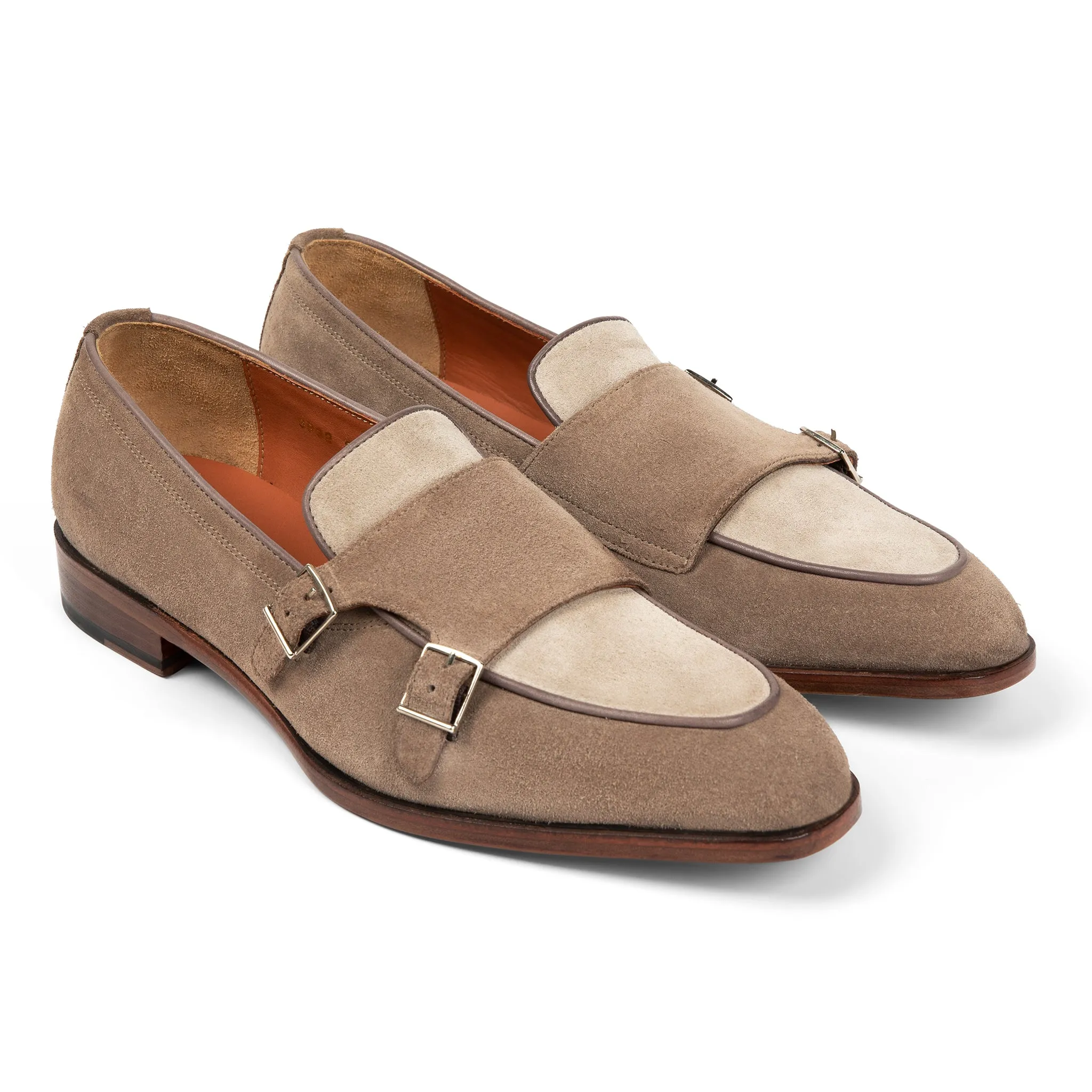 Beaumont Double Monk Loafer // Terra Dusk Brown Suede