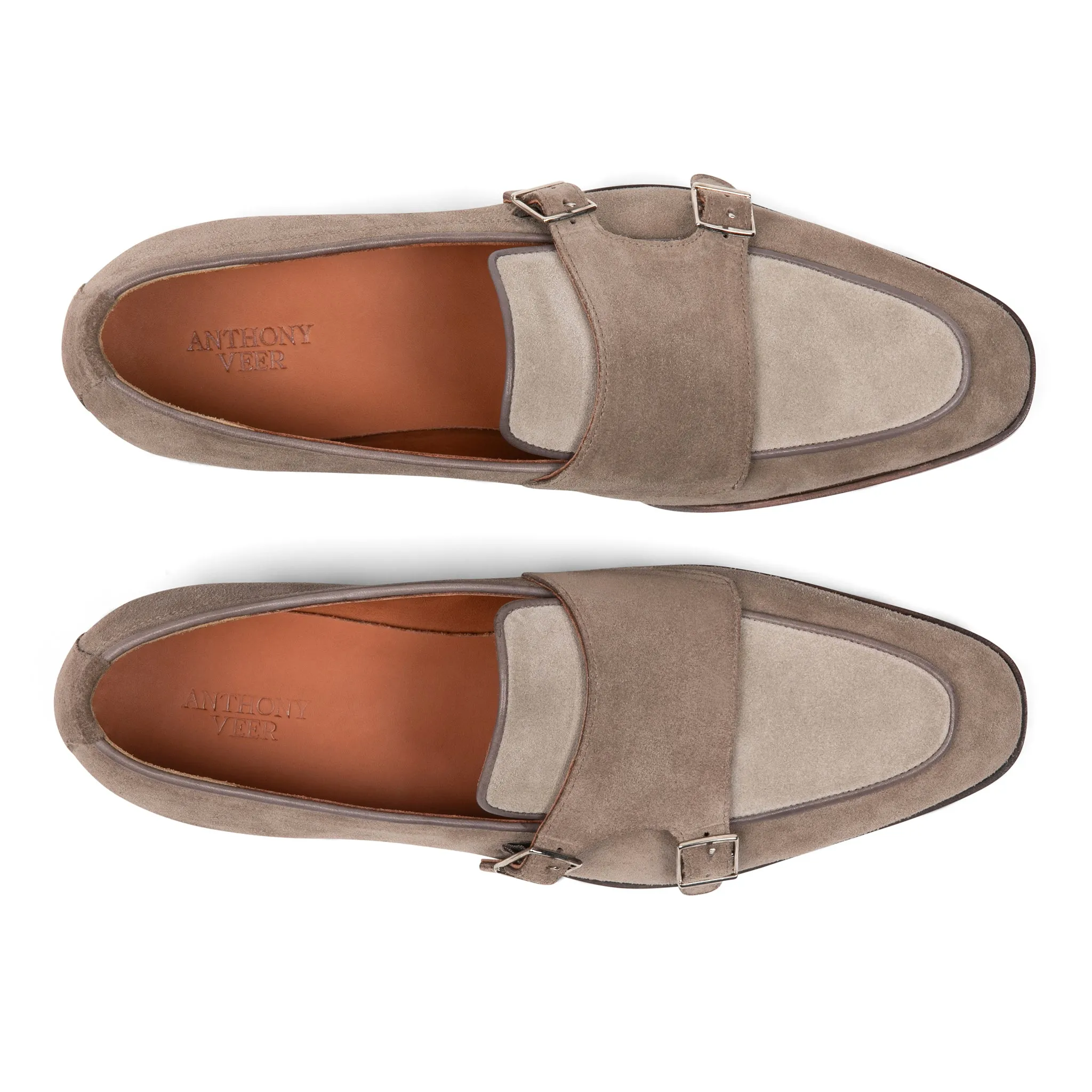 Beaumont Double Monk Loafer // Terra Dusk Brown Suede