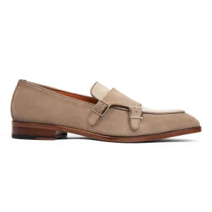 Beaumont Double Monk Loafer // Terra Dusk Brown Suede