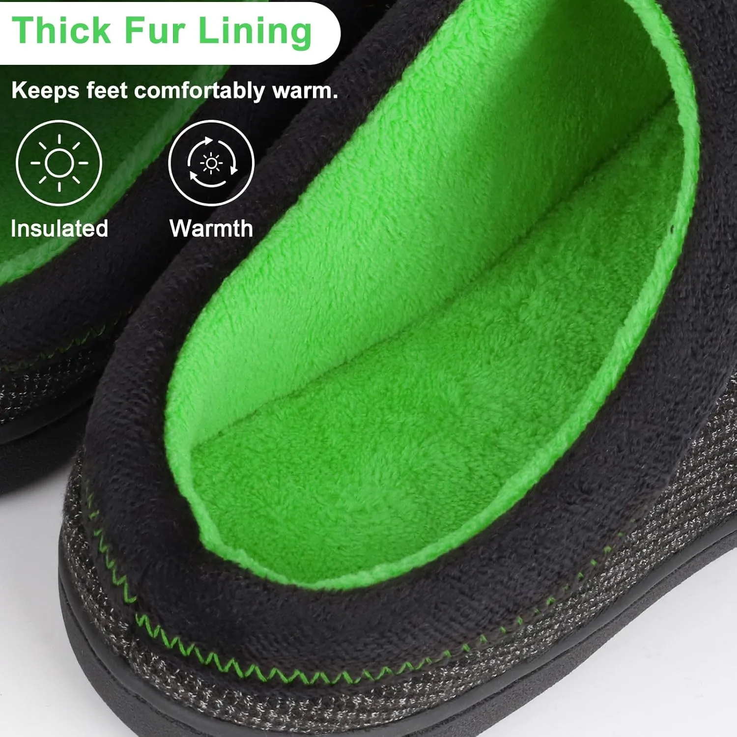 BIAL Mens Slippers, Memory Foam House Slippers Shoes with Anti Slip Sole for Men, Home Slippers Slides for Indoor, Outdoor, Bedroom.