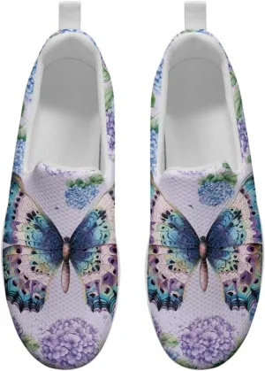 Binienty Women's Slip-On Platform Loafers Breathable Mesh Walking Sneakers Rocking Bottom Footwear
