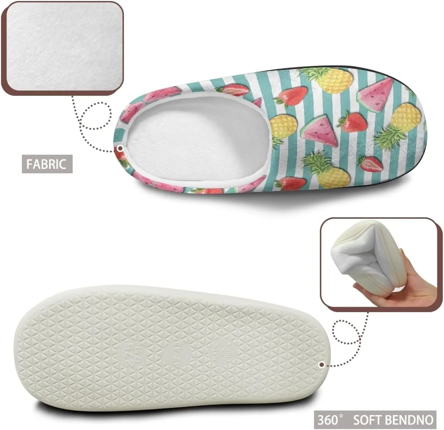 Binienty Womens Slippers Winter Warm with Memory Foam Fluffy House Shoes Indoor Bedroom