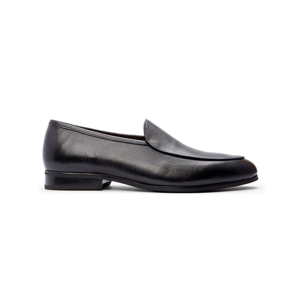 Black Milled Belgian Sipon Loafer