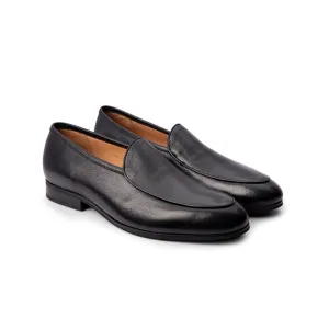 Black Milled Belgian Sipon Loafer