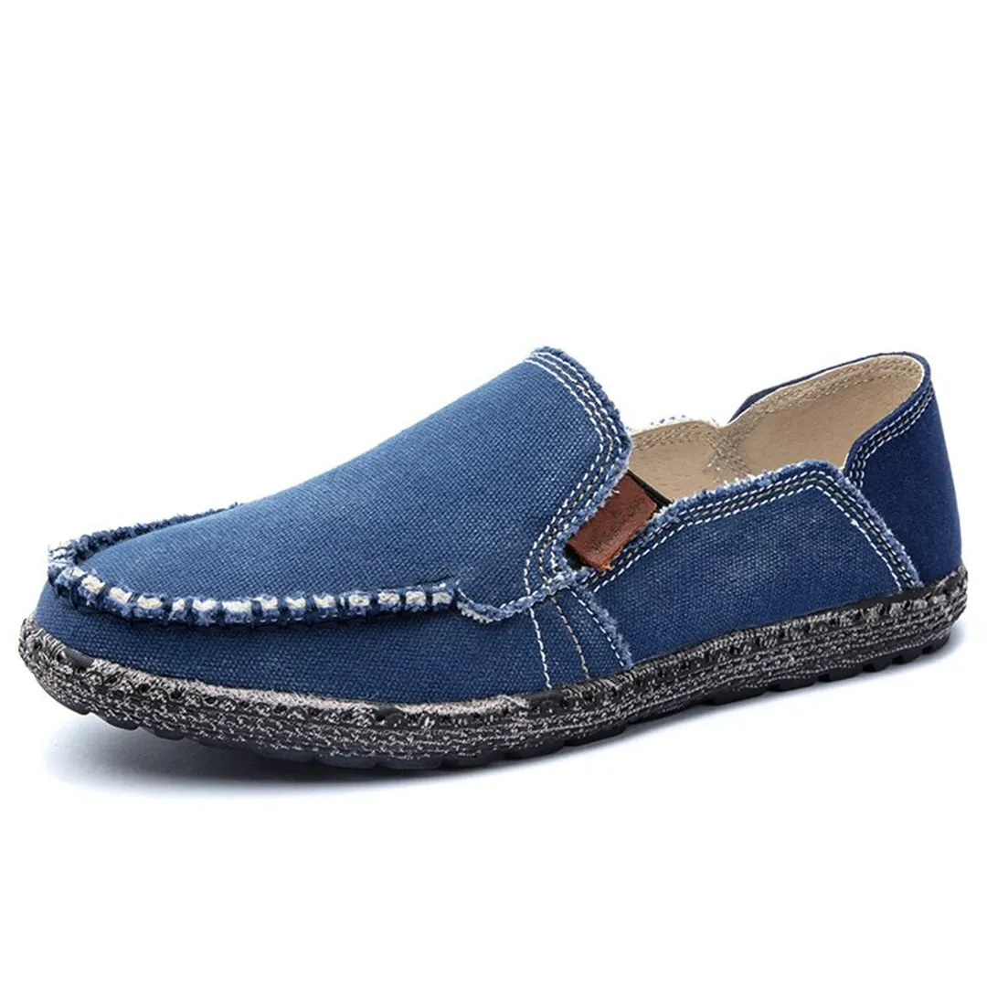 Black Woven Loafers - Breathable Lightweight Slip-On Shoes