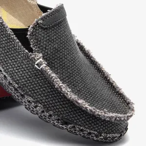 Black Woven Loafers - Breathable Lightweight Slip-On Shoes