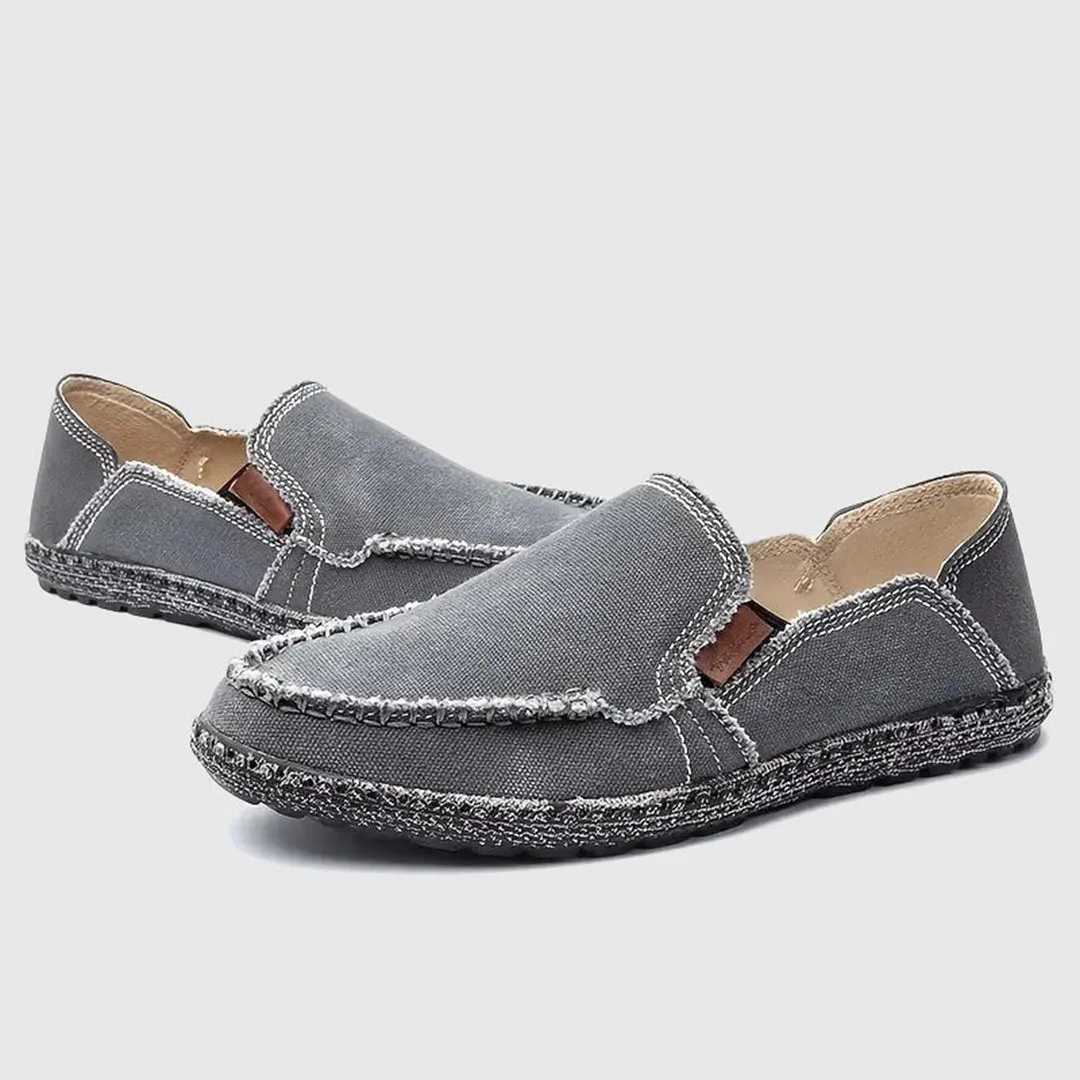 Black Woven Loafers - Breathable Lightweight Slip-On Shoes