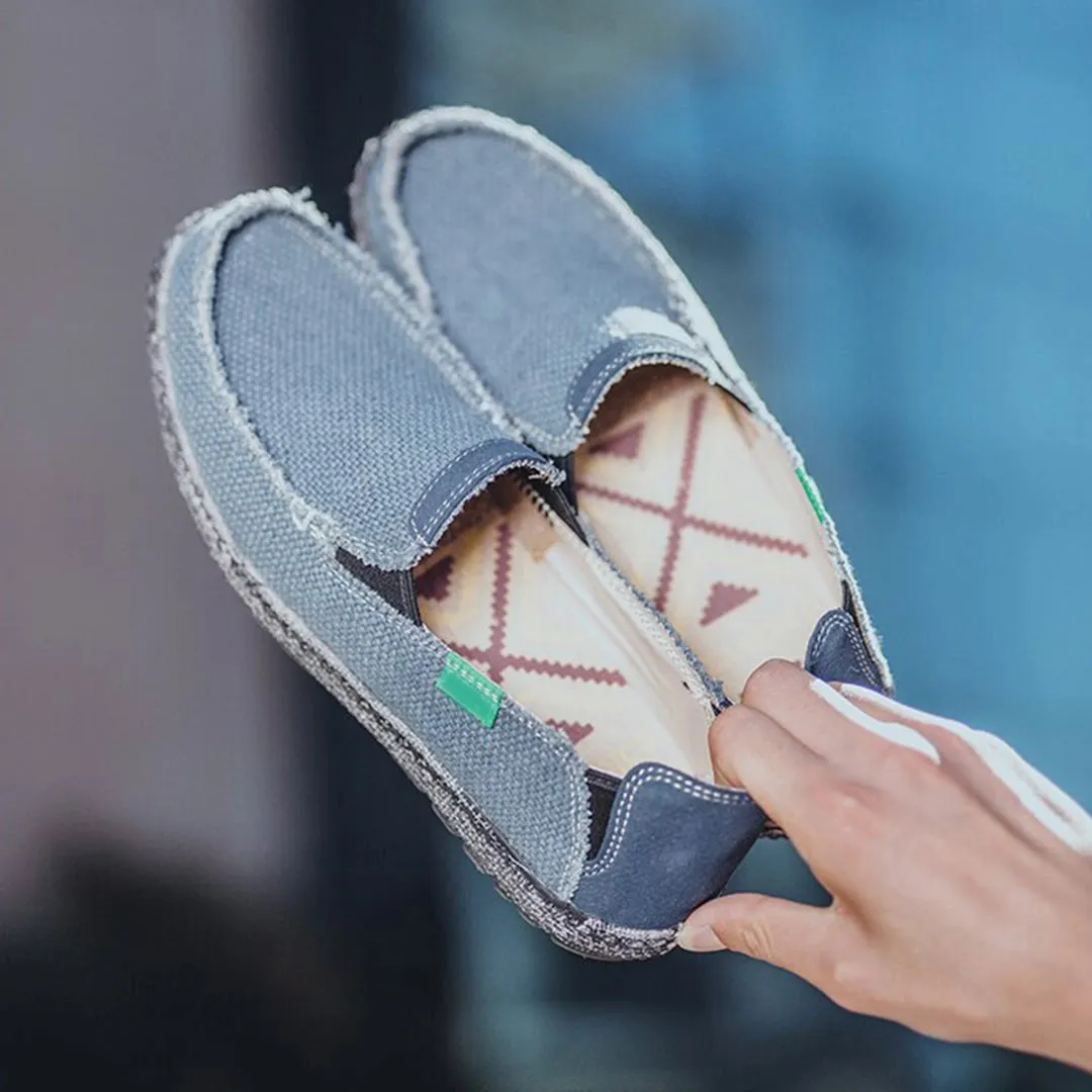 Black Woven Loafers - Breathable Lightweight Slip-On Shoes