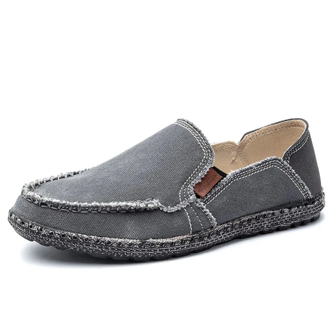 Black Woven Loafers - Breathable Lightweight Slip-On Shoes