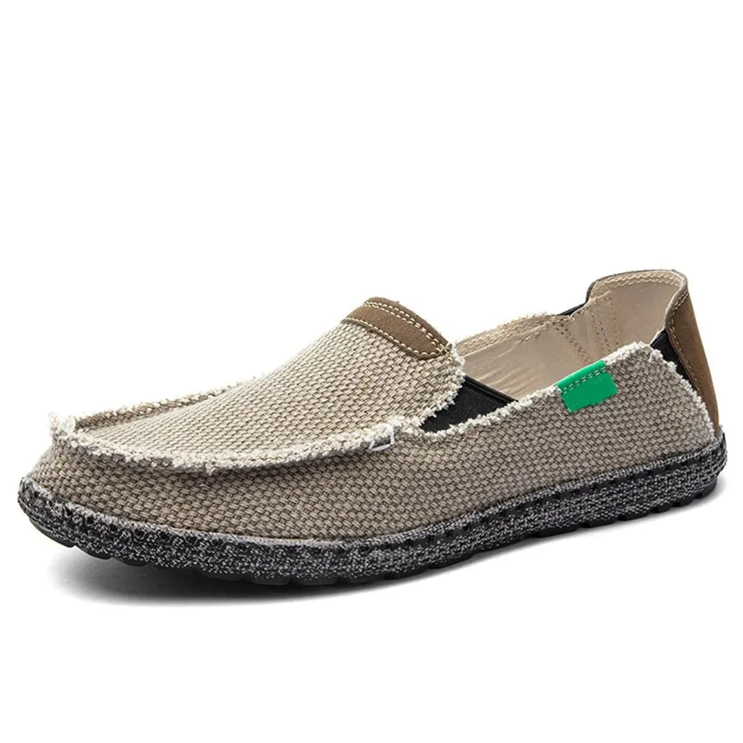 Black Woven Loafers - Breathable Lightweight Slip-On Shoes