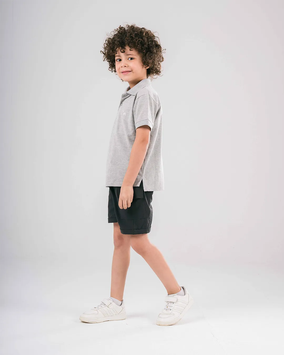 Boys Short Sleeved Embroidered Polo T-shirt