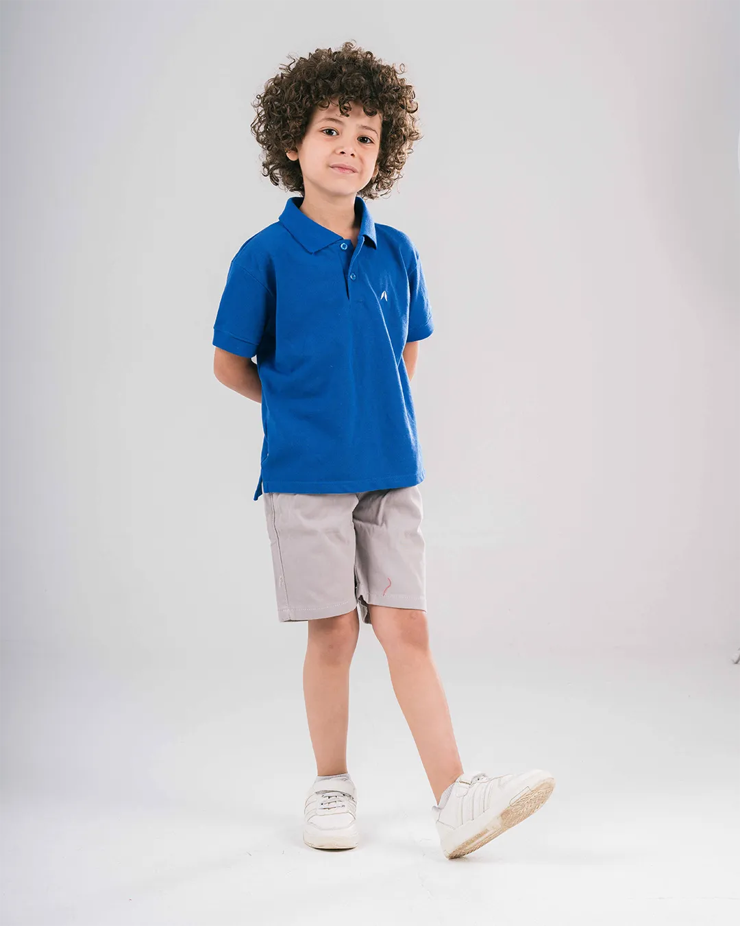 Boys Short Sleeved Embroidered Polo T-shirt