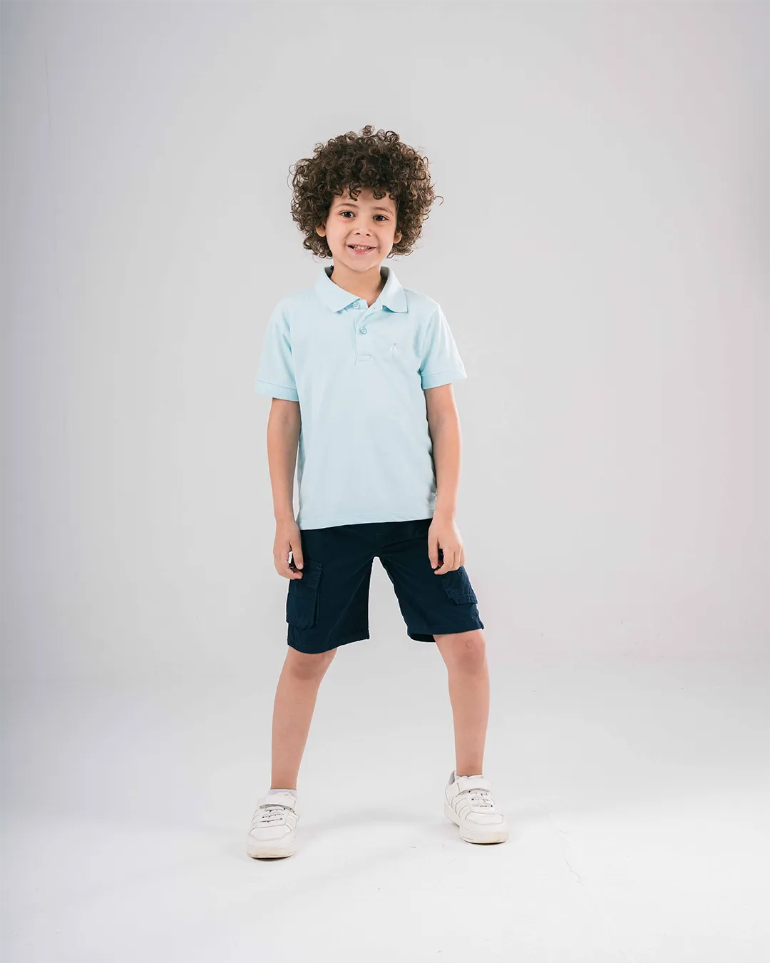 Boys Short Sleeved Embroidered Polo T-shirt