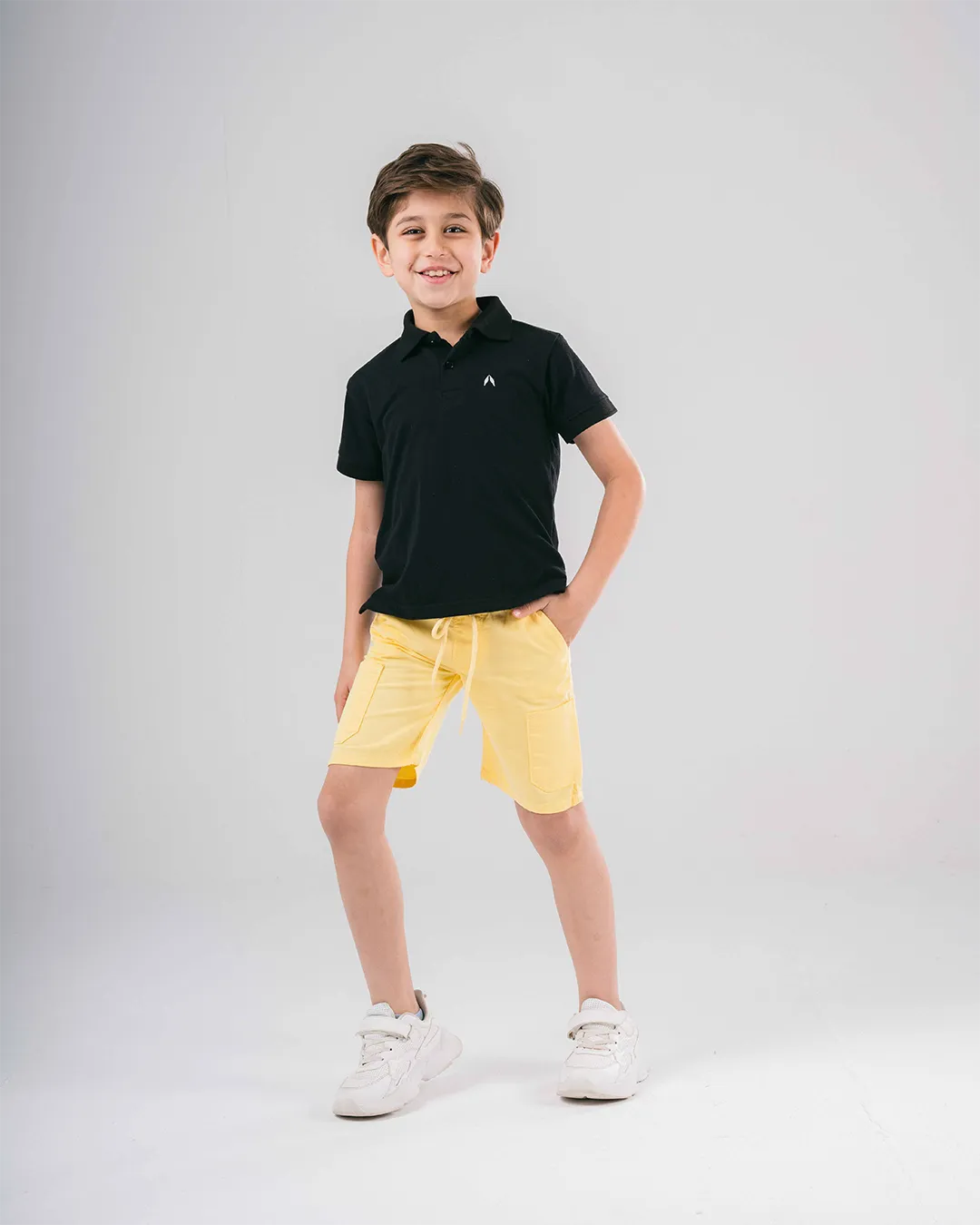 Boys Short Sleeved Embroidered Polo T-shirt